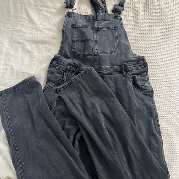 Sonoma Women's Charcoal Denim Overalls - Picture 1 of 4